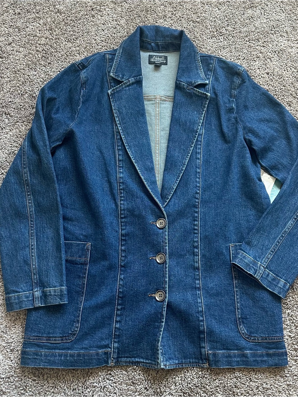 jcpenney Dark Blue Denim Blazer Jacket